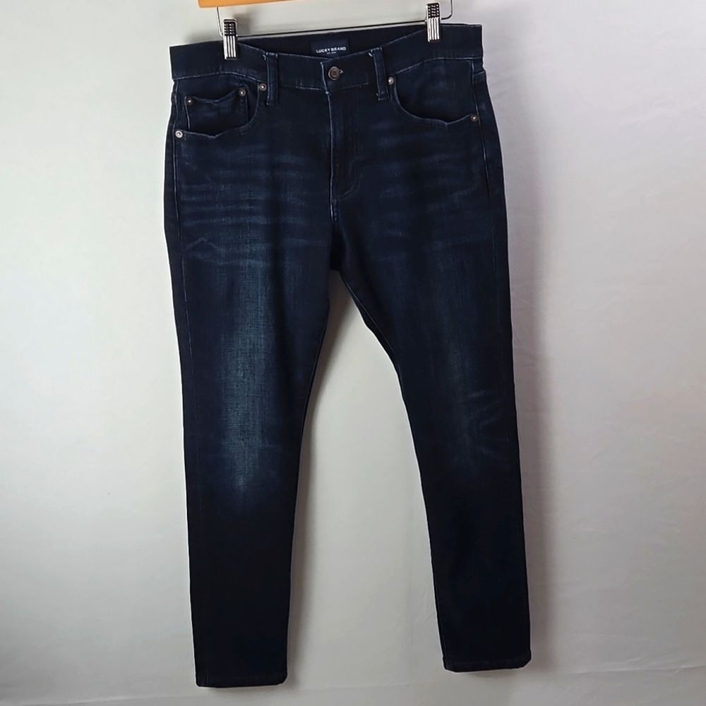 Lucky Brand Jeans Men's 31x30 Dark Denim Slim Straight Fit Streetwear Casual